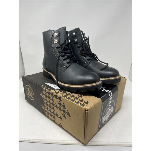 NIB Thomas And Vine Jonas Boots Black Leather Men’s 9.5 main image 8